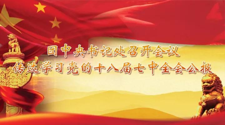 团中央书记处召开会议传达学习党的十八届七中全会公报